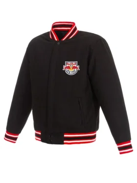 New York Red Bulls Black Varsity Wool Jacket