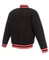 New York Red Bulls Black Varsity Wool Jacket Back