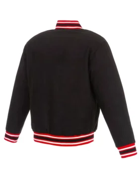 New York Red Bulls Black Varsity Wool Jacket Back