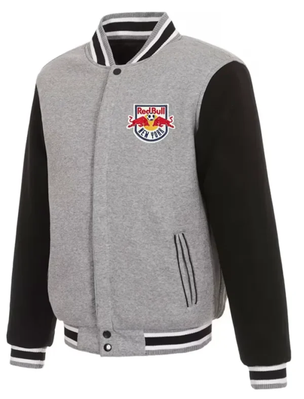 New York Red Bulls Varsity Full Snap Wool Jacket