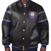 Orlando City Leather Bomber Full Snap Jacket