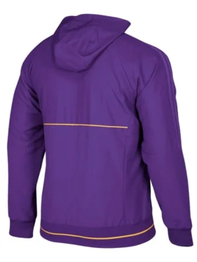 Orlando City Purple Bomber Hooded Jacket Back