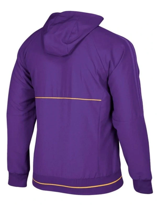 Orlando City Purple Bomber Hooded Jacket Back