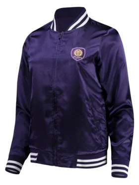 Orlando City Satin Zipper Bomber Jacket