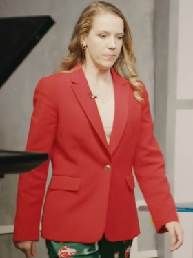 Our Christmas House 2025 Sabrina Orro Red Blazer Back