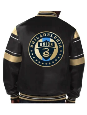 Philadelphia Union Leather Bomber Jacket Back