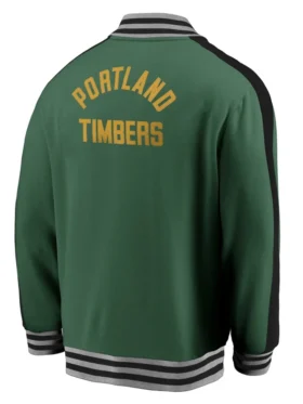 Portland Timbers Green Zipper Bomber Jacket Back