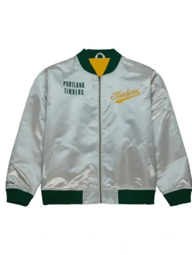 Portland Timbers Grey Satin Bomber Jacket