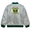 Portland Timbers Grey Satin Bomber Jacket Back