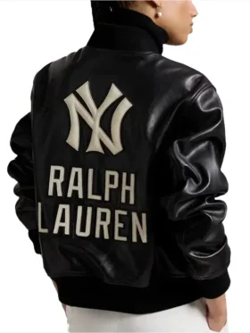 Ralph Lauren Yankees Leather Jacket Back
