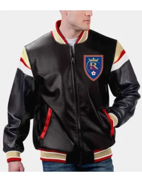 Real Salt Lake Leather Bomber Jacket