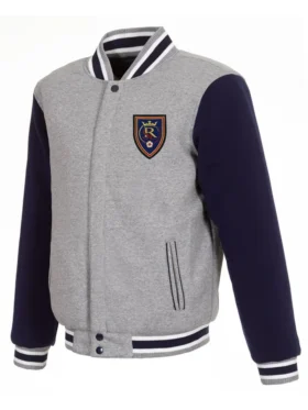 Real Salt Lake Wool Full Snap Varsity Jacket