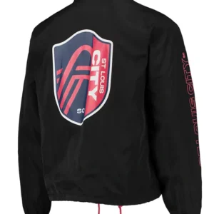ST Louis City SC Black Full Snap Jacket Back