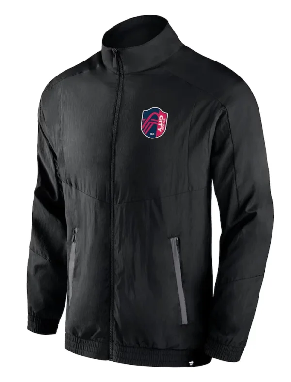ST Louis City SC Black Zipper Bomber Jacket