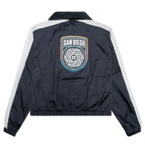 San Diego FC Black Bomber Zipper Jacket Back