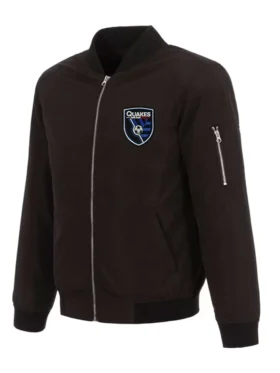 San Jose Earthquakes Black Bomber Jacket