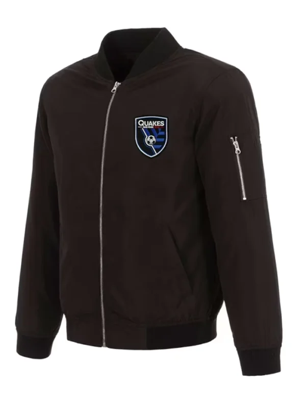 San Jose Earthquakes Black Bomber Jacket