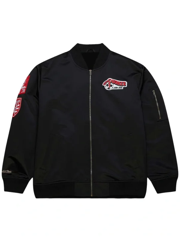 San Jose Earthquakes Black Bomber Zipper Jacket