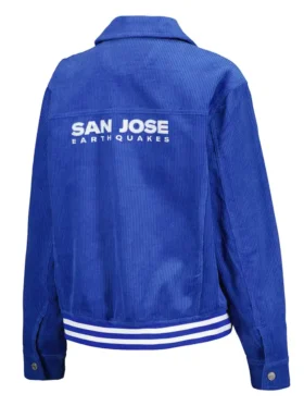San Jose Earthquakes Blue Trucker Jacket Back