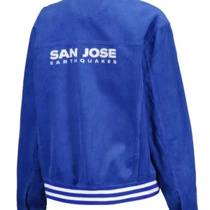 San Jose Earthquakes Blue Trucker Jacket Back