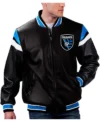 San Jose Earthquakes Leather Bomber Jacket