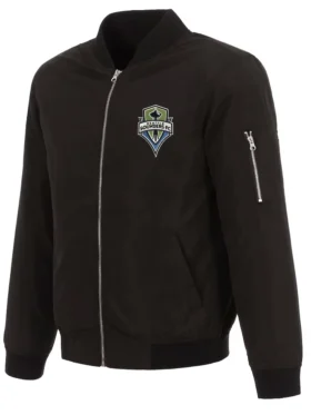 Seattle Sounders FC Black Bomber Jacket