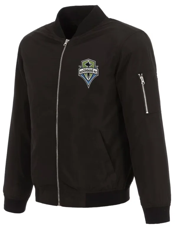 Seattle Sounders FC Black Bomber Jacket