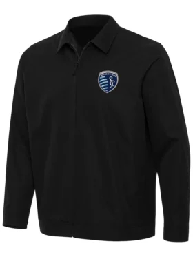 Sporting KC Black Zipper Jacket