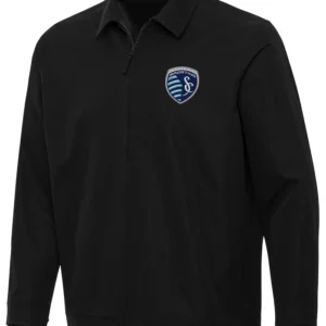 Sporting KC Black Zipper Jacket
