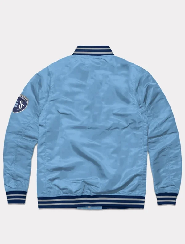 Sporting KC Bomber Full Snap Jacket Back