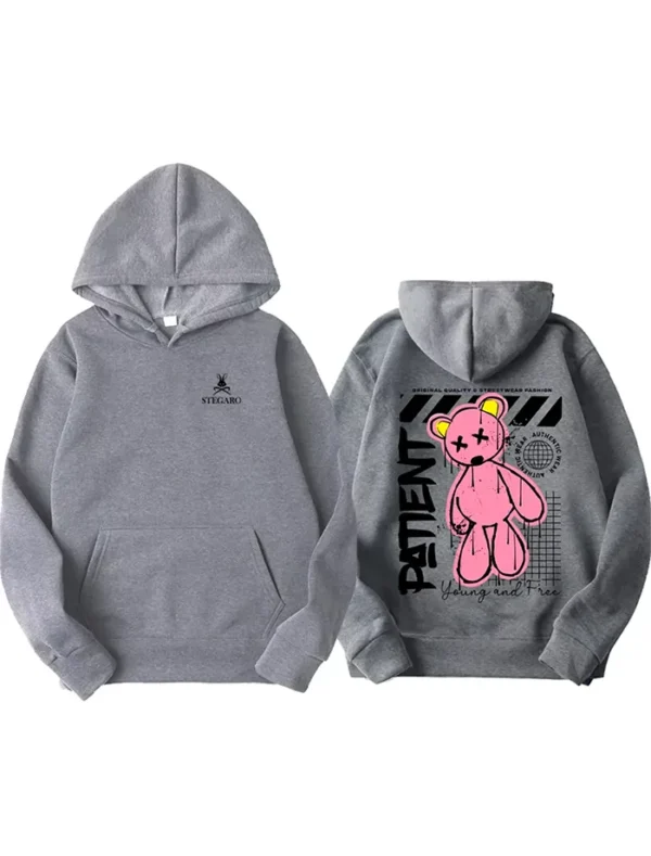 Stegaro Patient Bear Hoodie For Sale