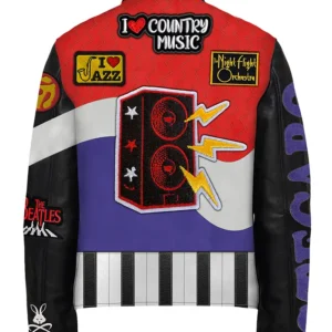 Stegaro Piano Leather Jacket Back