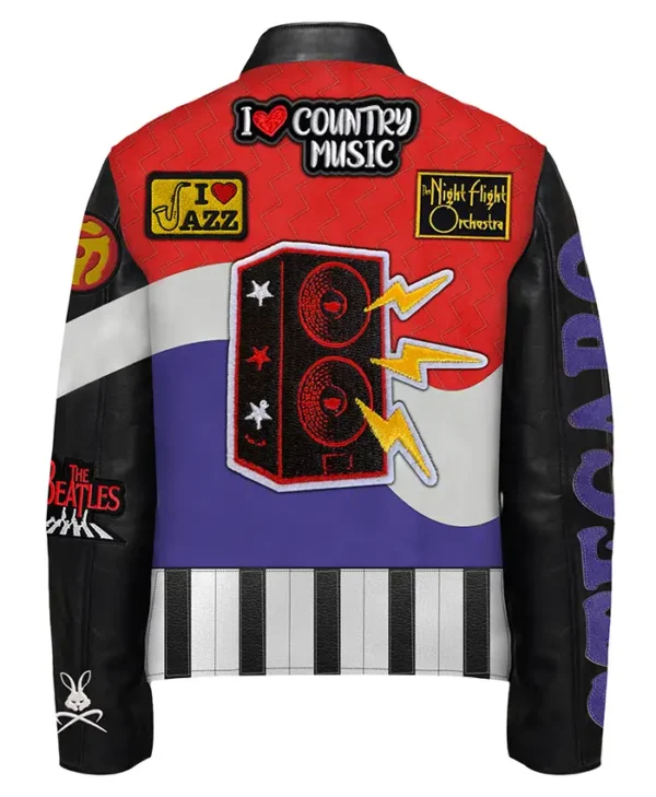 Stegaro Piano Leather Jacket Back