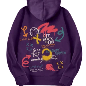 Stegaro Power Quotes Purple Hoodie