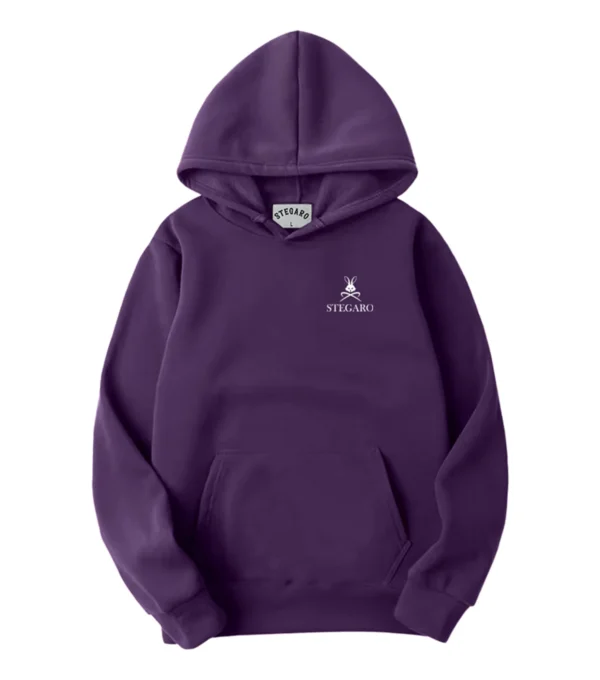 Stegaro Power Quotes Purple Hoodie Front