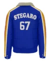 Stegaro Puffer Bomber Jacket Blue Back