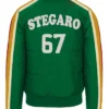 Stegaro Puffer Bomber Jacket Green Back
