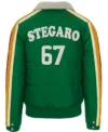 Stegaro Puffer Bomber Jacket Green Back