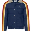 Stegaro Puffer Bomber Jacket Grey Navy Blue