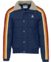 Stegaro Puffer Bomber Jacket Grey Navy Blue