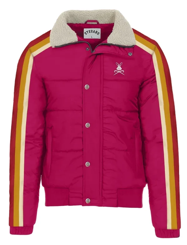 Stegaro Puffer Bomber Jacket Pink