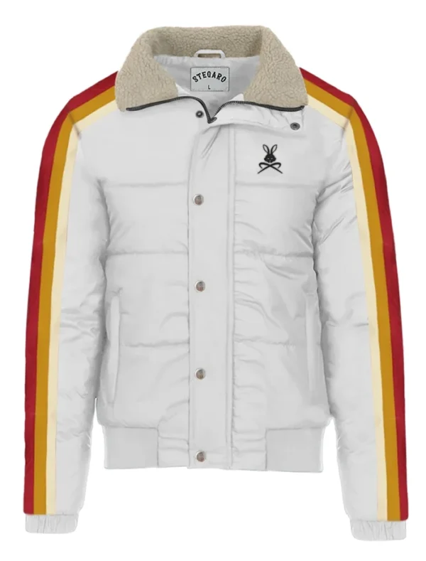 Stegaro Puffer Bomber Jacket White