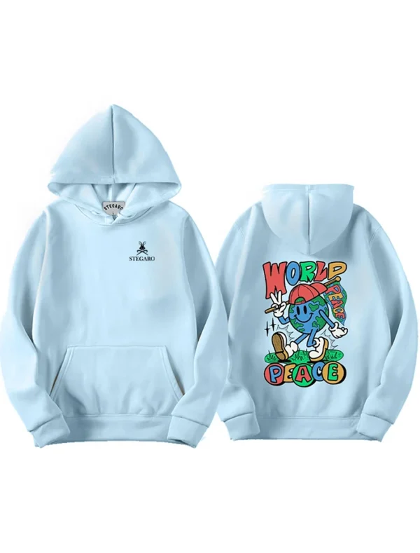 Stegaro World Peace Hoodie Front
