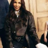 Sweetness 2025 Amanda Brugel Black Leather Jacket