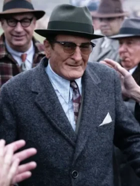 The Alto Knights 2025 Robert De Niro Grey Trench Coat Front