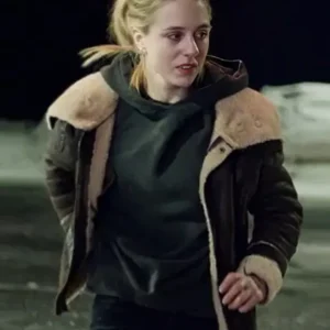 The Åre Murders Carla Sehn Shearling Leather Jacket Side