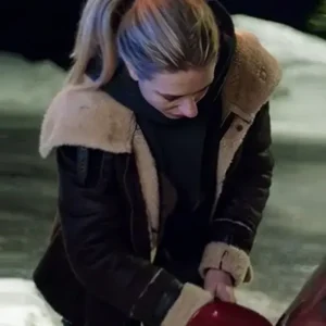 The Åre Murders Carla Sehn Shearling Leather Jacket