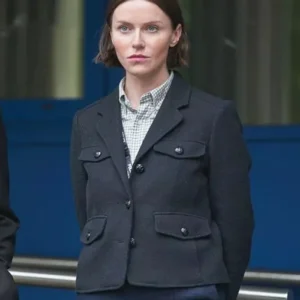 The Bay S05 Erin Shanagher Black Jacket Side