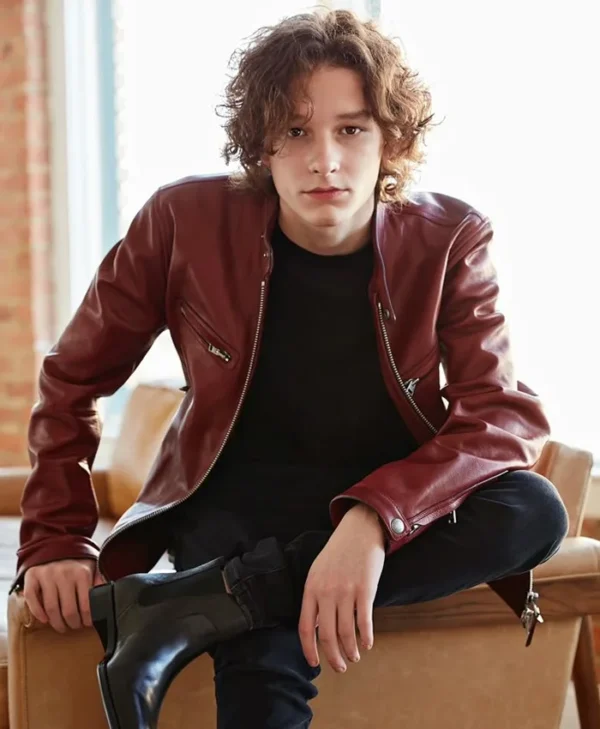 The Black Phone 2 2025 Mason Thames Red Leather Jacket Side