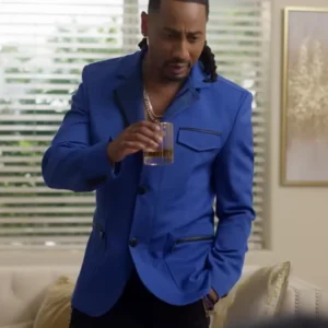 The Family Business New Orleans Brandon T. Jackson Blue Blazer Side